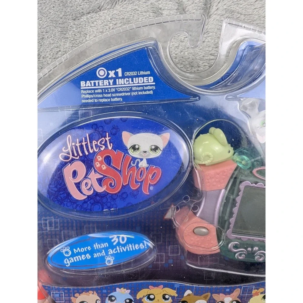 Littlest Pet Shop Digital Pet Keychain Kitten Cat 2007 LPS Toy Hasbro Tiger